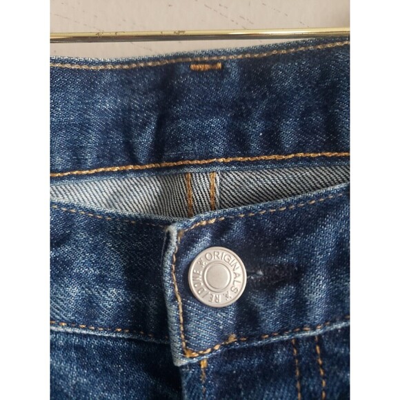 Re/Done Jean Mens 32x32 Blue Button Fly Straight Fit Comfort Stretch NEW - Picture 4 of 8